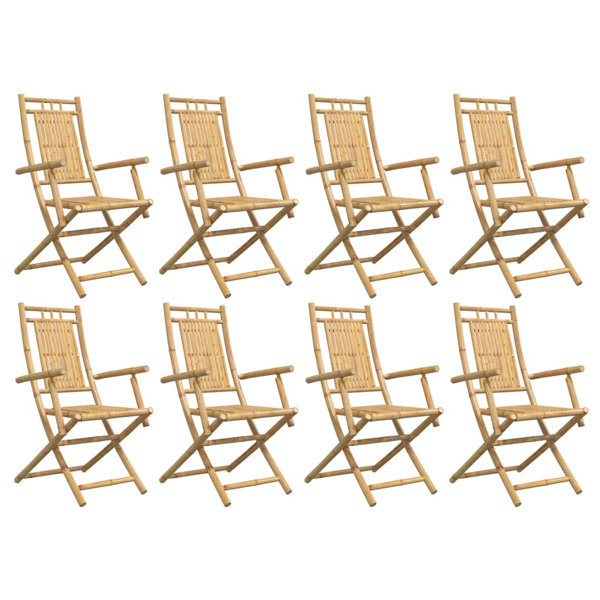 Sansibar Home Vidaxl Gartenstühle 8 Stk. Klappbar 53X66x99 Cm Bambus